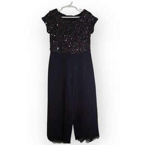 Black Sequin Jumpsuit